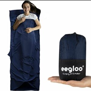 Camping-Schutzpaket mit Hüttenschlafsack, leichten Gewicht und Netzbeutel, perfekt für Zelt- oder Freiluftschlafplätze