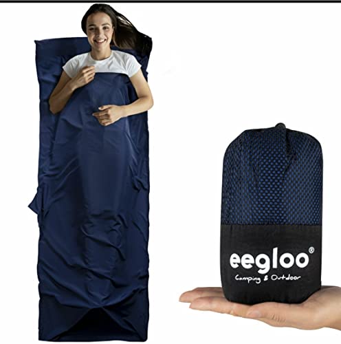 Camping-Schutzpaket mit Hüttenschlafsack, leichten Gewicht und Netzbeutel, perfekt für Zelt- oder Freiluftschlafplätze