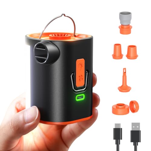 Elektrische Luftpumpe für Luftmatratze, kompakte und tragbare Lösung für Camping- und Outdoor-Aktivitäten
