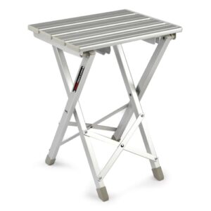 Klapptisch für Camping, Gartentisch oder Balkon mit Aluminiumgestell, leicht und robuste Konstruktion, ideal für unterwegs