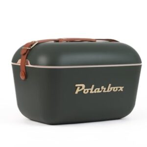 Passive Kühlbox mit Retro-Vintage-Design aus Kunststoff und polystyrol-Thermounterstützung, ideal für Picknick, Strand und Reisen