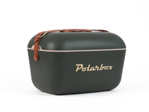 Passive Kühlbox mit Retro-Vintage-Design aus Kunststoff und polystyrol-Thermounterstützung, ideal für Picknick, Strand und Reisen