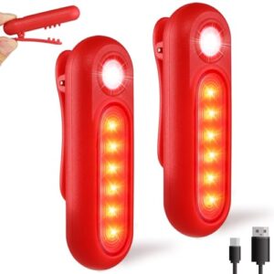 LED Clip Lampe Stirnlampe Blinklicht für Laufen Joggen Haustier Rucksack Kleidung - Komfortable und sichere Beleuchtung mit wiederaufladbare Batterie