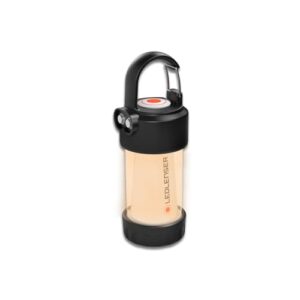 Ledlenser ML4 Warm Light LED Laterne, 300 Lumen, bis 40h Laufzeit, aufladbar mit Akku, blendfreies Licht, mit Rotlichtfunktion, 1xAA Batteriebetrieb möglich, Karabiner, Outdoor, Camping