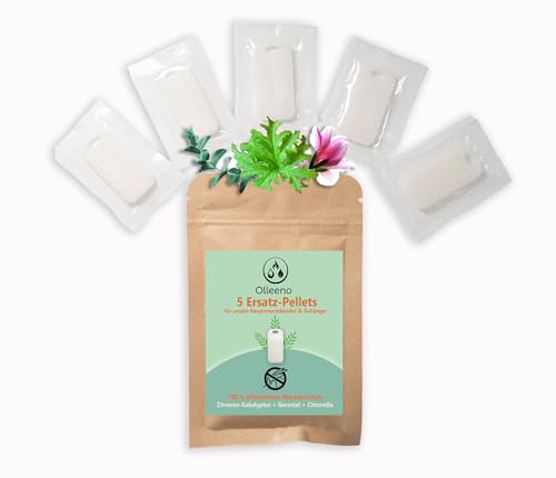 Ersatz-Pellets fuer Mückenarmbände, pflanzenbasierend, DEET-frei, mit ätherischen Ölen, recycelt und wiederverschließbare Verpackung, 15-20 Tage Wirkung