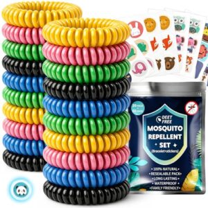 Mückenschutz Set mit Armbändern und Moskito Pflastern für Kinder und Erwachsene, ideal für Camping, Reise und Outdoor-Aktivitäten