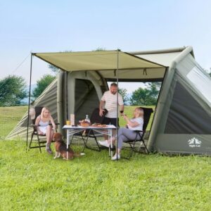 Wasserdichtes und atmungsaktives Zelt für Glamping, Outdoor-Camping und Festivals. 2 Schlafzimmer, großzügiger Wohnbereich, Durchsichtige PVC-Fenster. Winterfest und 4-Saisons geeignet.