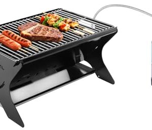 Tragbarer Campinggrill mit Klappfunktion, ideal für Outdoor-Gebrauch, Camping und Partys. Schwerer Grill und Feuerstelle mit Tasche.