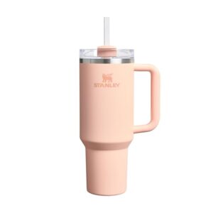 STANLEY 1913 Quencher H2.0 Flowstate Trinkflasche mit Strohhalm, 1,2L - Thermobecher kühlt 11 Stunden, BPA frei, Edelstahl Trinkbecher, Orange Cream