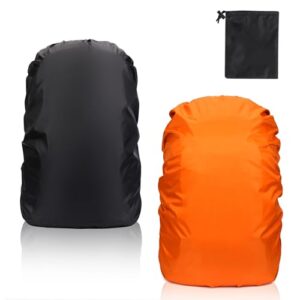 Doppeltes Regenhülle-Rucksack-Set mit Tragebeutel, wasserdicht und geeignet für Kinder und Erwachsene.
