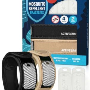 Mückenschutz Armband, Outdoor-Schutz, Camping, Anti-Mückenarmband für Kinder und Erwachsene, nachfüllbar, Wasserfest, bis zu 40 Tage Schutz