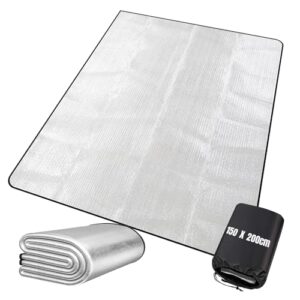 Alu Isomatte Camping 150x200 cm - Faltbare Isomatte aus Aluminiumfolie, ultraleicht und wasserdicht für Zelt, Picknick und Outdoor-Unternehmungen.