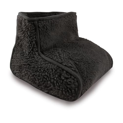 Füßwärmer mit Lammfloroptik für kalte Füße, Universalgröße, Wärmeschuh für Zehenwärme
