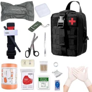 Erste Hilfe Set, Medizinische Tasche für Camping, Jagd, Wandern und Abenteuer mit Trauma Kit und Blutungskontrolle
