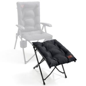 Fußhocker, Fußablage, Klapphocker mit Höhe von 47 cm, klappbarer Hocker, Gepolsterte Fußstütze für Sessel, Garten- und Balkonstuhl