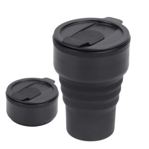 Faltbarer Kaffeebecher aus Silikon, 375ml, BPA-frei, Zusammenklappbar, Reisebecher für Büro, Outdoor und Camping
