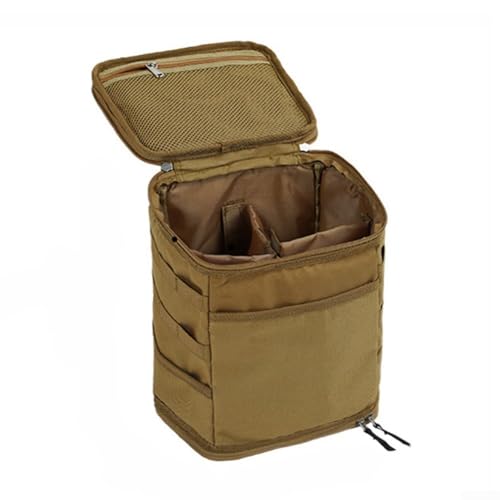 Getdoublerich Camping-Tasche, Oxford-Stoff, Camping-Aufbewahrungstasche mit großem Volumen und Outdoor-Funktionen wie Lampe, Gasherd und Kanister. Robuste und widerstandsfähige Konstruktion aus Polyester-Material für Camping oder Outdoor-Aktivitäten.