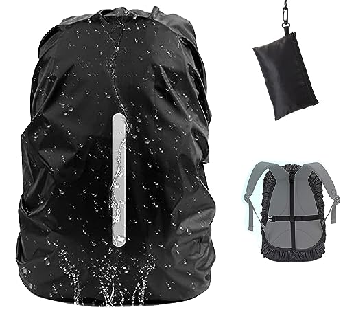 Regenschutz Rucksack mit wasserdichter Hülle und rutschfesten Schnallenriemen für Rucksäcke, schneesicher und staubdicht