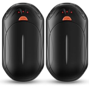 Handwärmer wiederaufladbar 2-Pack, elektrische tragbare Taschenheizung mit hoher Kapazität und langen Heizeinheit für draußen, Jagd, Golf, Camping und Wärme-Therapie