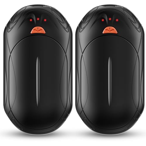 Handwärmer wiederaufladbar 2-Pack, elektrische tragbare Taschenheizung mit hoher Kapazität und langen Heizeinheit für draußen, Jagd, Golf, Camping und Wärme-Therapie