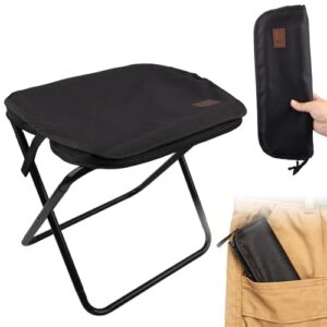 Klapphocker Faltbar, 33×26,5×32cm Tragbarer Campinghocker Klappbar mit 120kg Tragfähigkeit und atmungsaktivem Gewebe für komfortablen Sitzplatz bei Outdoor- oder Alltagsgebrauch