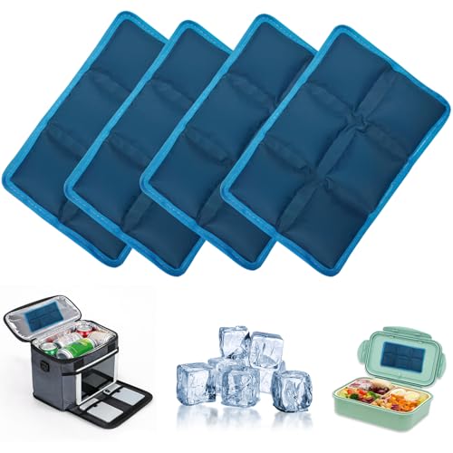 Kühlakku Gel, Kühlpack für Lunch, Kühlpads für Kühltasche, Wiederverwendbar Kühlpacks für Schule, Büro, Picknick, Camping und Reisen