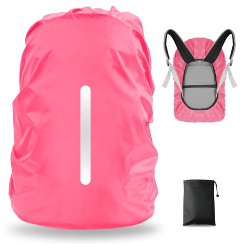 Wasserdichter Regenschutz für Rucksack, rosa, M, 30-40L