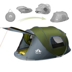 Camping Zelt für 2 Personen, Night Cat Wurfzelt Wasserdicht, ideal für Outdoor-Sport, Picknick, Wandern und Reisen, grün