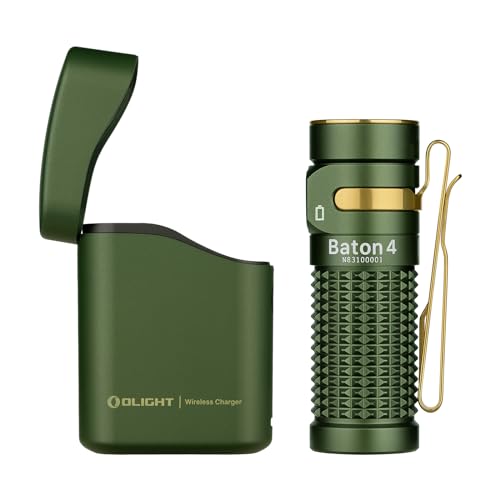 OLIGHT Baton 4, kompakte und leistungsstarke Taschenlampe mit 1300 Lumen und 170 Meter Reichweite, wiederaufladbarer Akku bis zu 190 Tage Laufzeit, digitale Anzeige und stufenloses Dimmen