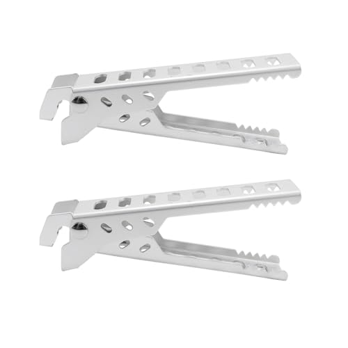 Qury Camping-Topfgreifer, Aluminium-Legierung, Anti-Verbrühungs-Clip, Schüsselgreifer, heiße Geschirrheber für Outdoor-Camping, 2 Stück - Praktisches und sicherheitsrelevantes Werkzeug für das Kochen im Freien