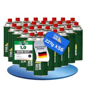 STAHLMANN Gaskartuschen Vorrat - Butan Gas für Campingkocher, Grill, Gaskocher und Gasheizung - Notfallausrüstung