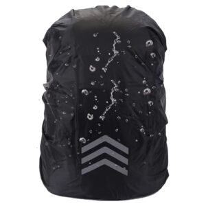 VIKY Regenschutz Rucksack, wasserdichte Regenhülle für Rucksäcke 18-55L mit reflektierenden Linien und praktischer Taschenhalterung