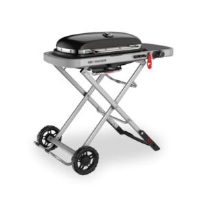 Klassischer Gasgrill für alle Anlässe mit klappbarem Design und Rädern, Automatische Deckelarretierung und Deckelthermometer
