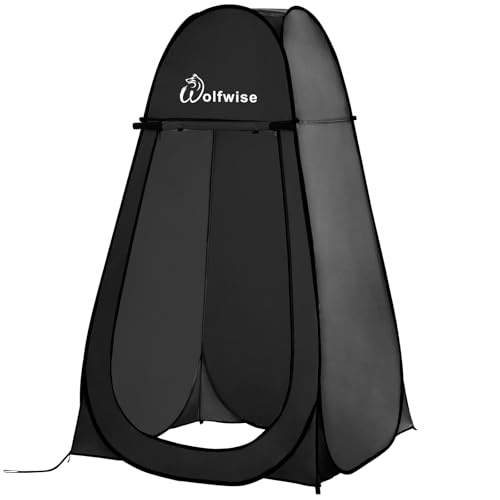 Wolfwise Pop-Up Duschzelt Camping & Umkleidezelt, leicht und kompakt, schnell aufbaubar, WC- und Privatzelt mit Wasserfestigkeit und UV-Schutz für Strand und Outdoor-Aktivitäten