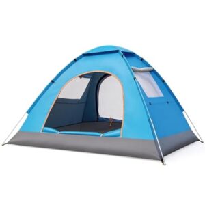 Wurfzelt 3-4 Personen, Automatisches Pop Up Camping Zelt, Ultraleicht Winddicht Camping Zelt für Strand und Outdoor-Aktivitäten wie Reisen und Wandern