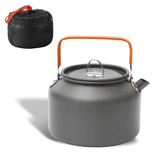 Hochwertiger Camping Wasserkocher mit Tragtasche und Anti Heißgriff für Outdoor-Abenteuer, ideal für 2-3 Personen, ultraleichtes Aluminiumdesign, korrosionsbeständig und kratzfest.