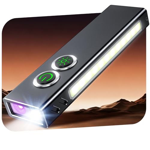 Taschenlampe mit LED-Aufladung, 7 Lichtmodi, USB-Wiederaufladbare, IP44 wasser- und staubdicht, für Camping, Outdoor, Notfälle