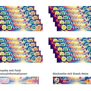 Geocaching Logbuch für Petlings, 20 Einträge auf 60 Seiten, wasserabweisender Umschlag, ideal für Geocacher ab 12 cm Länge