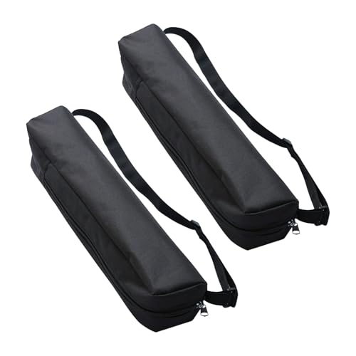Zwei wasserdichte Grillaufbewahrungstaschen mit silberner Kamera und Griffen. Ideal für den Transport von Grillgeräten, Camping-, Picknick- oder Reisezwecken.