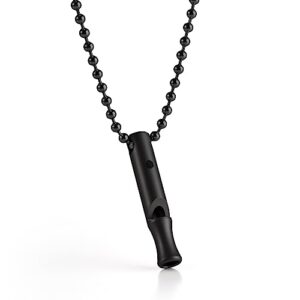 KeyUnity Titan Notfallpfeife mit Kette, Trillerpfeife laut Notfall, Schiedsrichter Pfeife EDC laute Signalpfeife 120dB für Camping im Freien, Wandern & Training