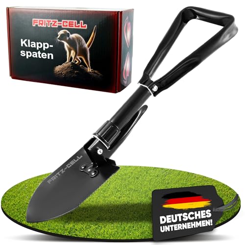 Ein multifunktionaler Klappspaten mit Hacke und Tasche, ideal für Camping-, Survival- und Gartenarbeitssituationen.