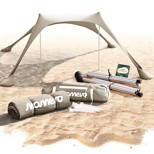 Strandzelt mit UV-Schutz UPF 50+, windstabil und leicht, perfekt für Strandbesuche und Familienausflüge.