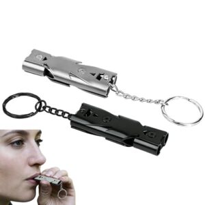 Edelstahl-Notpfeife-mit-150dB-Triller und Schlüsselanhänger für Sport, Training und Outdoor-Aktivitäten