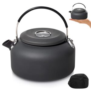 Wasserkocher für Camping, tragbarer Teekessel mit Anti Heißgriff, ideal für Kochen bei Picknick und Outdoor-Aktivitäten