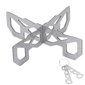 Metallic Kreuzständer für Spirituskocher, Campingkocher-Halterung aus Edelstahl für Outdoor-Aktivitäten wie Wandern und Picknicken