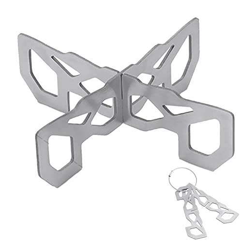 Metallic Kreuzständer für Spirituskocher, Campingkocher-Halterung aus Edelstahl für Outdoor-Aktivitäten wie Wandern und Picknicken