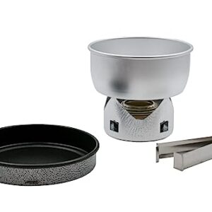 Tragbarer Spirituskocher mit Non-Stick-Pfanne für Outdoor-Kochen, ideal für Camping und Abenteuer