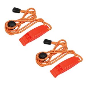 Zcbzbn Trillerpfeife Set - 2 Stücke Sicherheitspfeife für Hiking, Camping und Boating mit orangefarbener Lanyard