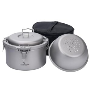Multifunktionaler Kochtopf aus Titan für Camping, Wandern und Reisen - ideal für die Zubereitung von Nahrung in verschiedenen Outdoor-Situationen