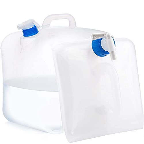 Faleizhi 10L/15L/20L faltbarer Wasserkanister mit Zapfhahn, BPA-freier tragbarer Wasserbehälter für Outdoor-Aktivitäten wie Camping und Reisen